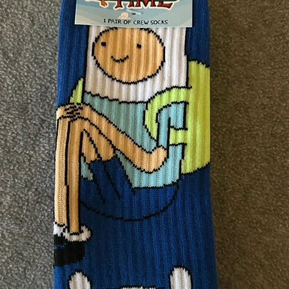 Adventure time Finn Adult Crew Socks - Picture 3 of 3